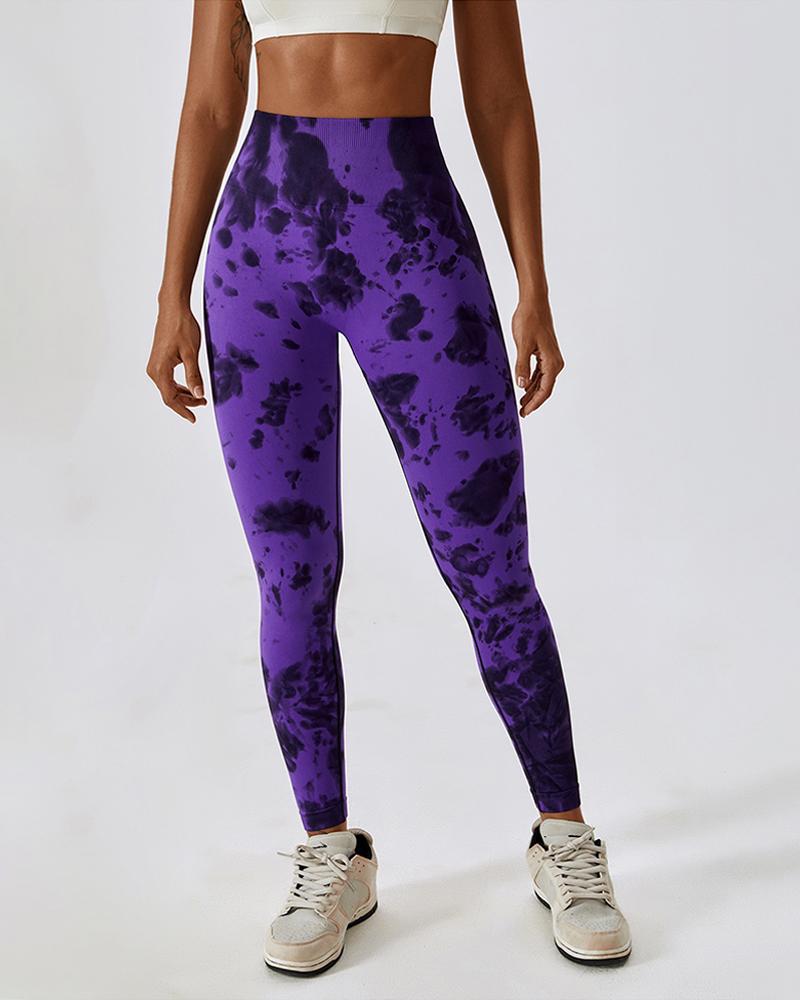 Seamless Butt Lift High Waist Tie Dye Yoga Pants Workout Leggings