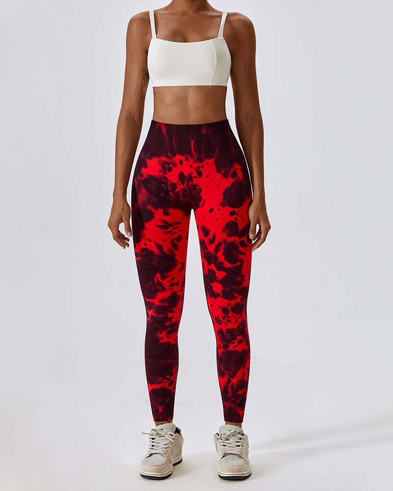 Seamless Butt Lift High Waist Tie Dye Yoga Pants Workout Leggings