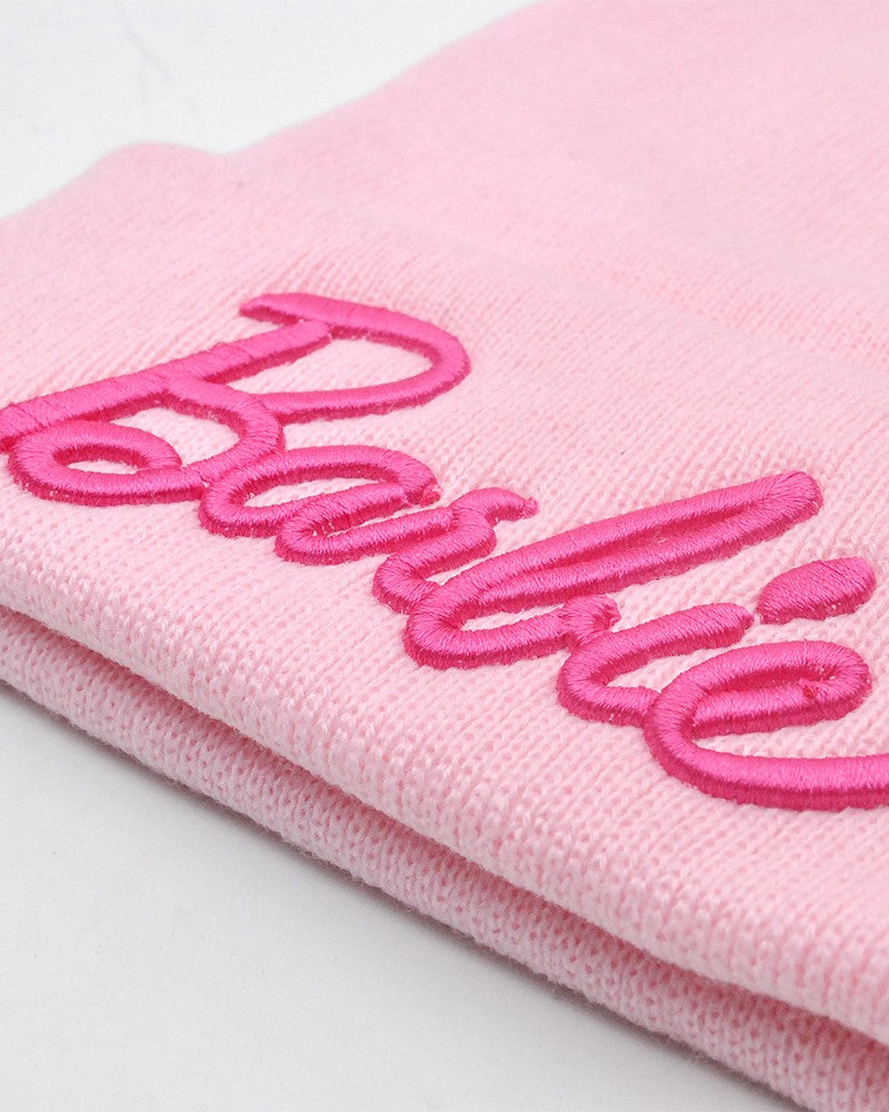 Barbie Letter Embroidery Winter Thermal Knit Hat