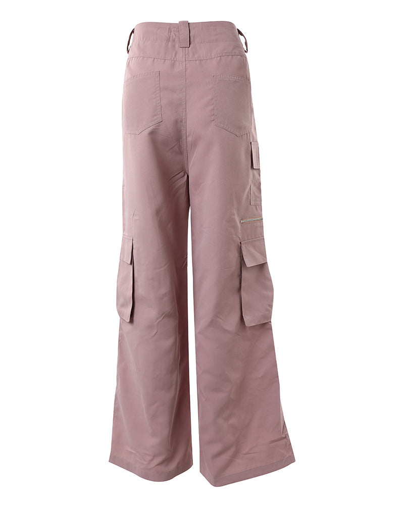 High Waist Wide Leg Cargo Pants